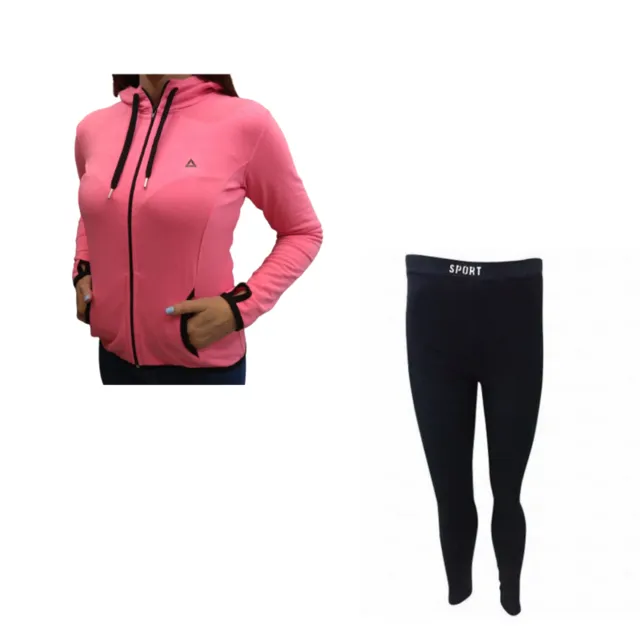 Conjunto Mujer! Campera Algodon Dama Fu+ Calza Termica