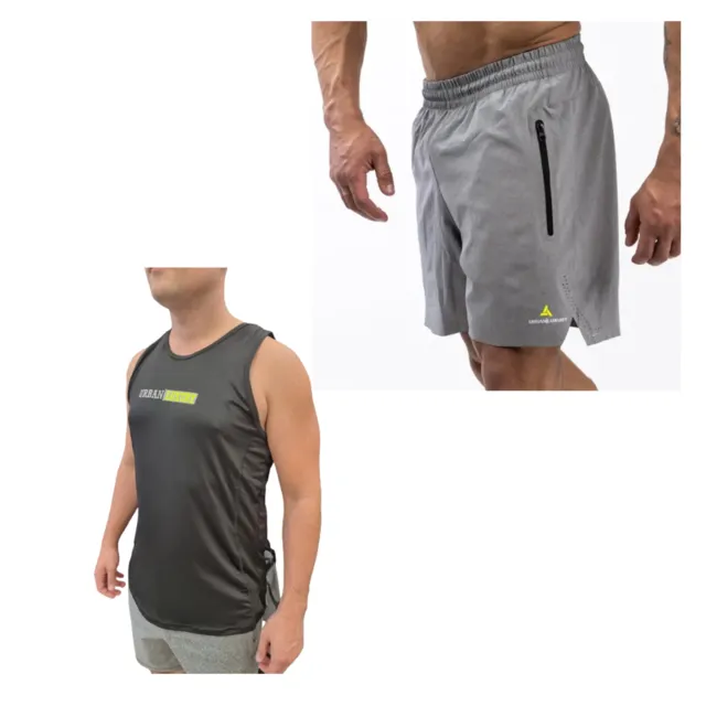 Conjunto! Musculosa Hombre M4 +short Microfibra Liviano gs