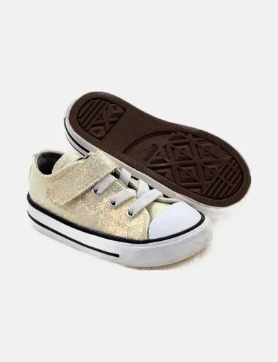 Converse Zapatilla dorada glitter