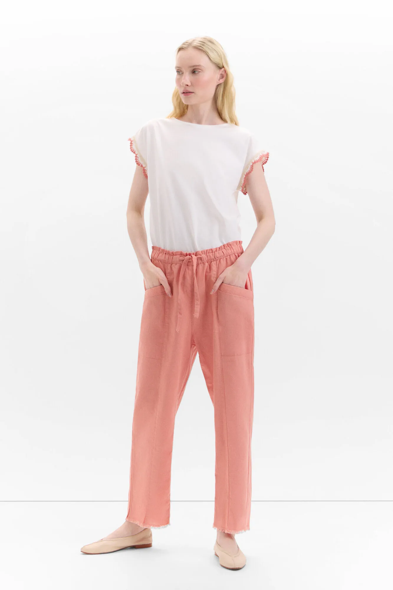 Cortefiel Pantalón soft carrot