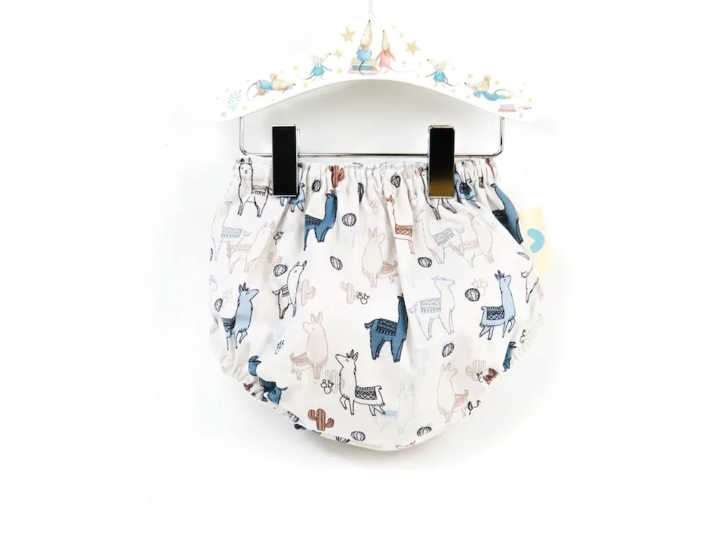 Cubrepañal – Bloomer llamas azules