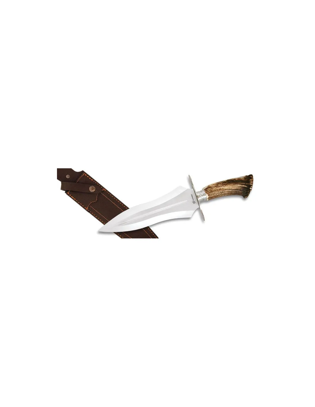 Cuchillo deportivo de remate, asta ciervo (39 cm.)