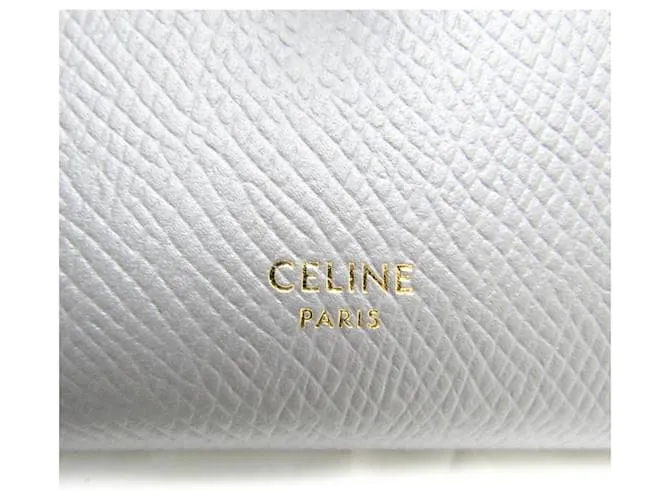 CéLINE BILLETERA BIFOLD MEDIANA CON CORREA CELINE GRIS ANTRACITA 