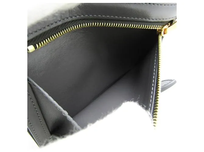 CéLINE BILLETERA BIFOLD MEDIANA CON CORREA CELINE GRIS ANTRACITA 