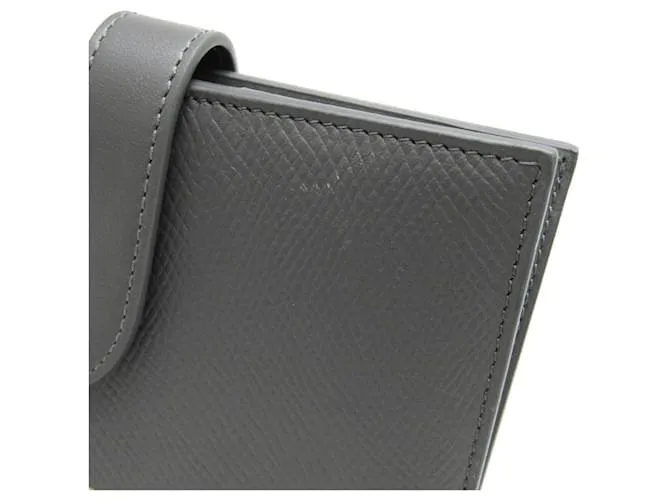 CéLINE BILLETERA BIFOLD MEDIANA CON CORREA CELINE GRIS ANTRACITA 