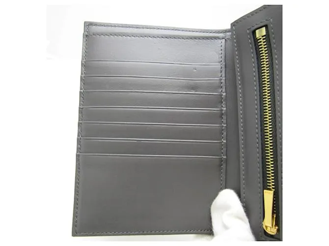 CéLINE BILLETERA BIFOLD MEDIANA CON CORREA CELINE GRIS ANTRACITA 