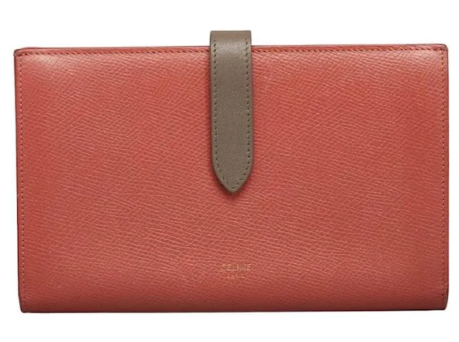 Céline Cartera grande con correa Celine de cuero bicolor rosa y gris en muy buen estado 