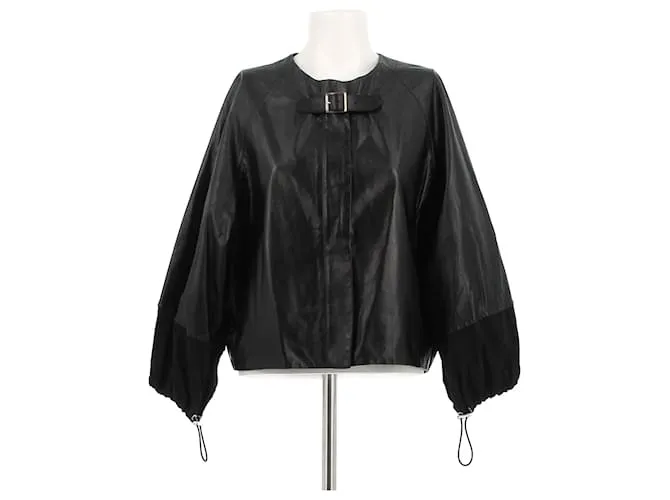 Céline CELINE Chaquetas T.fr 44 Cuero Negro 