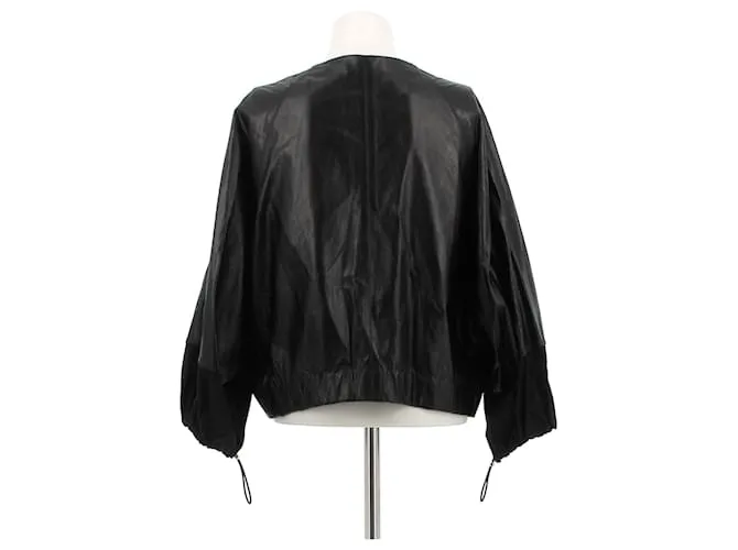 Céline CELINE Chaquetas T.fr 44 Cuero Negro 