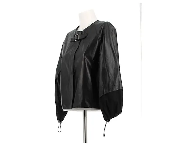 Céline CELINE Chaquetas T.fr 44 Cuero Negro 