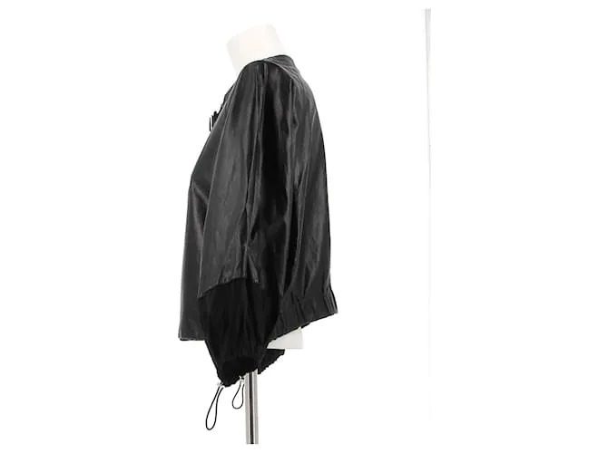 Céline CELINE Chaquetas T.fr 44 Cuero Negro 