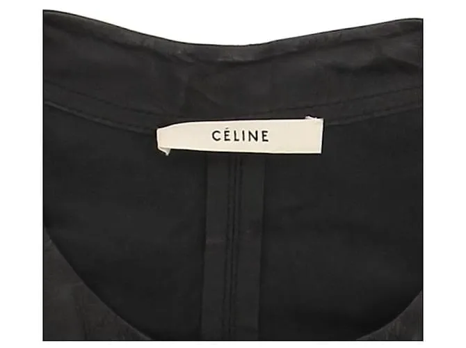 Céline CELINE Chaquetas T.fr 44 Cuero Negro 