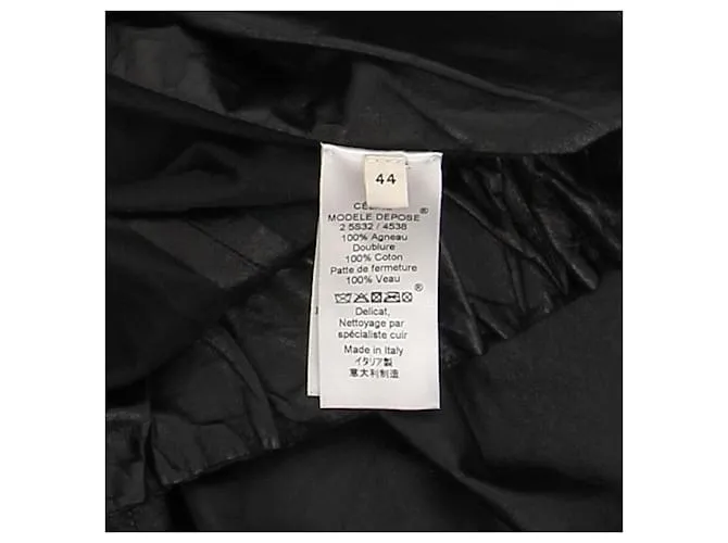 Céline CELINE Chaquetas T.fr 44 Cuero Negro 