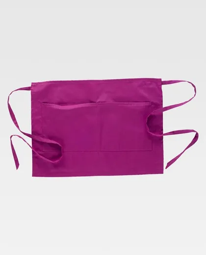 Delantal tipo francés 35x50cm con 2 bolsos Rosa Fucsia