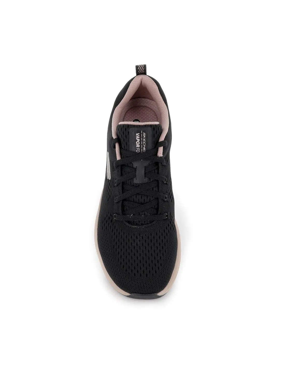 Deportivo malla y cordones cómodo mujer negro Skechers