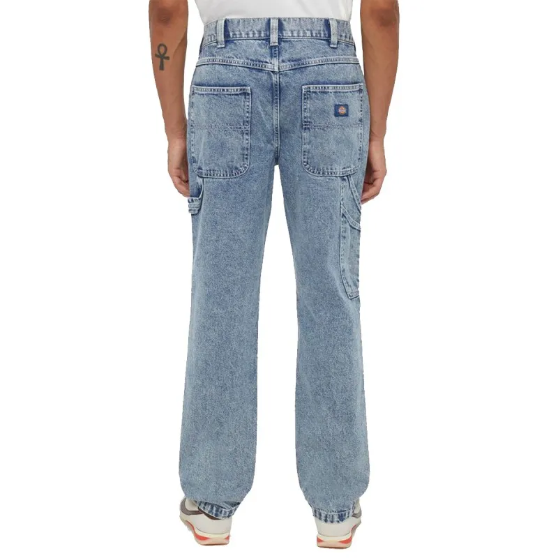 DICKIES Garyville Denim Blue Marble Wash carpenter pants