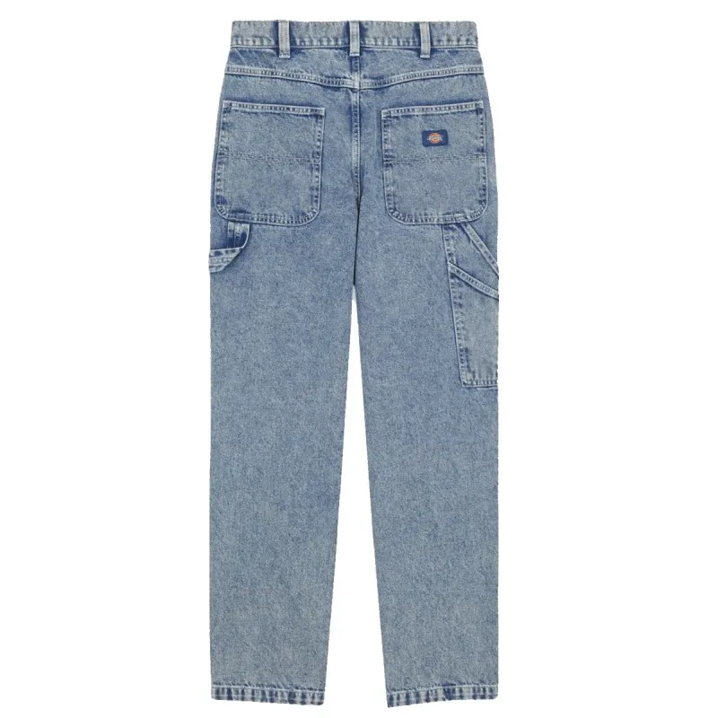 DICKIES Garyville Denim Blue Marble Wash carpenter pants