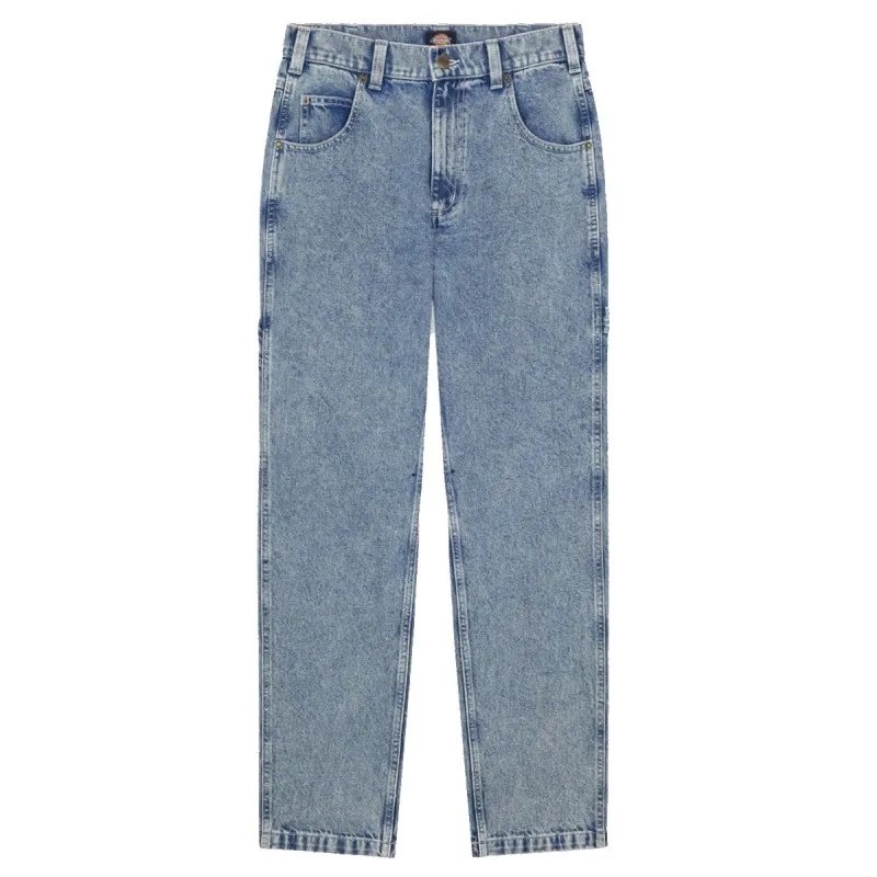 DICKIES Garyville Denim Blue Marble Wash carpenter pants