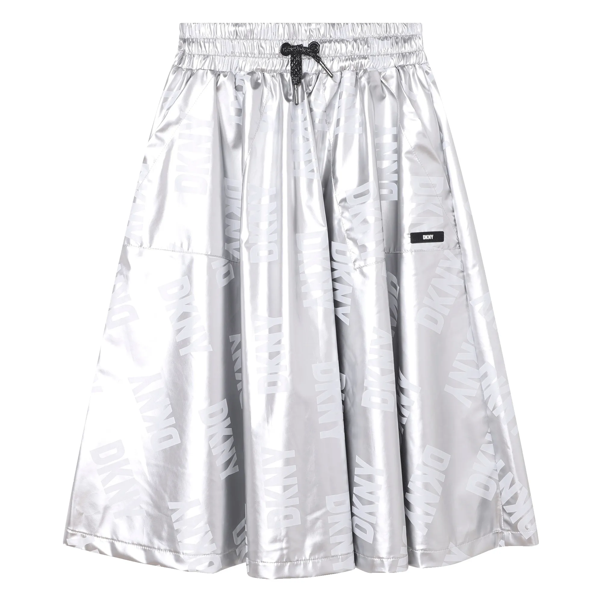 DKNY Falda de lona metalizada