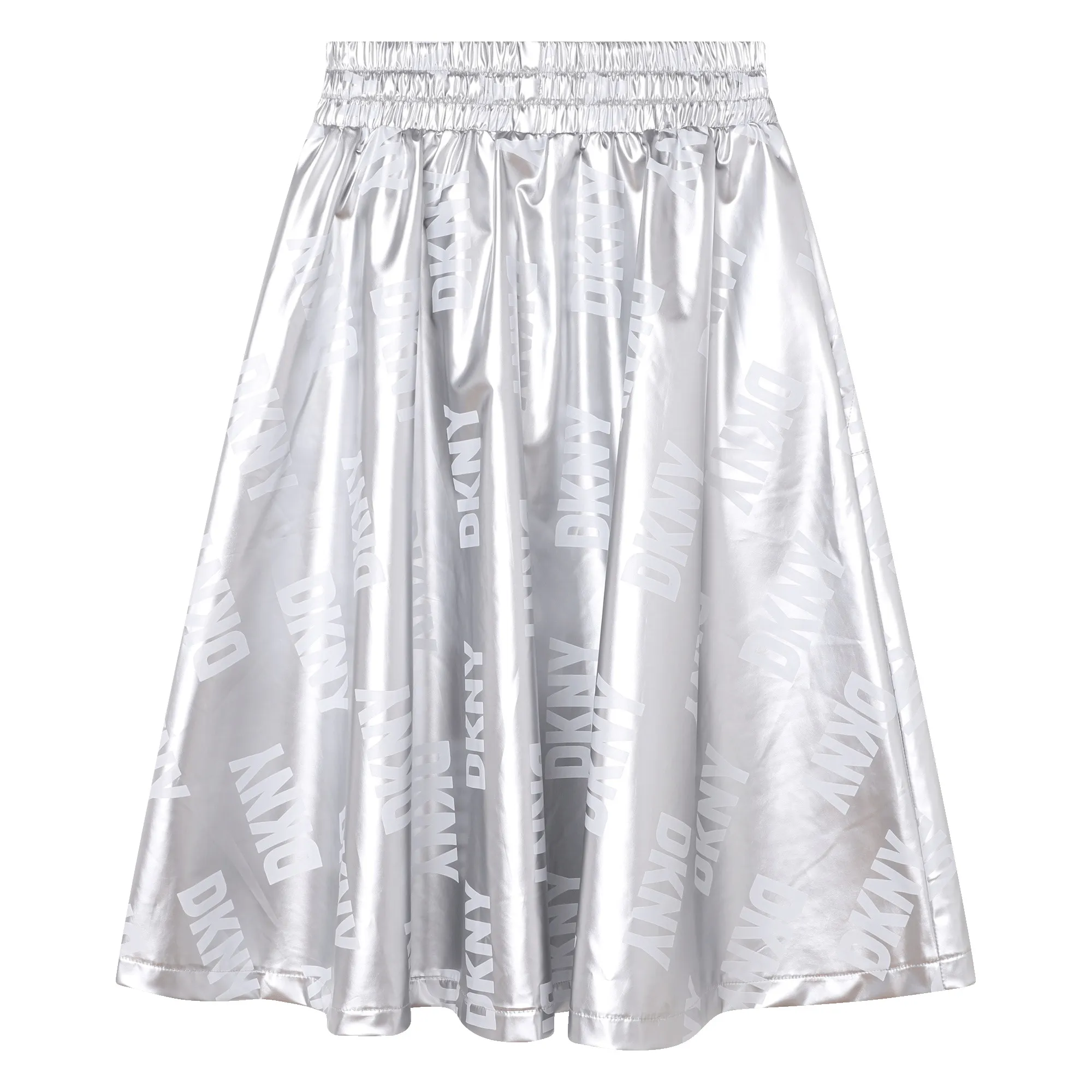 DKNY Falda de lona metalizada