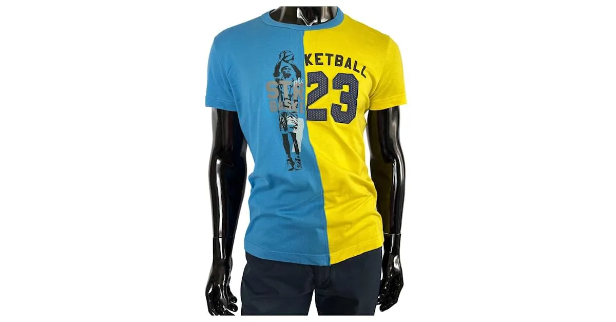 Dolce & Gabbana Camisetas Azul Amarillo 