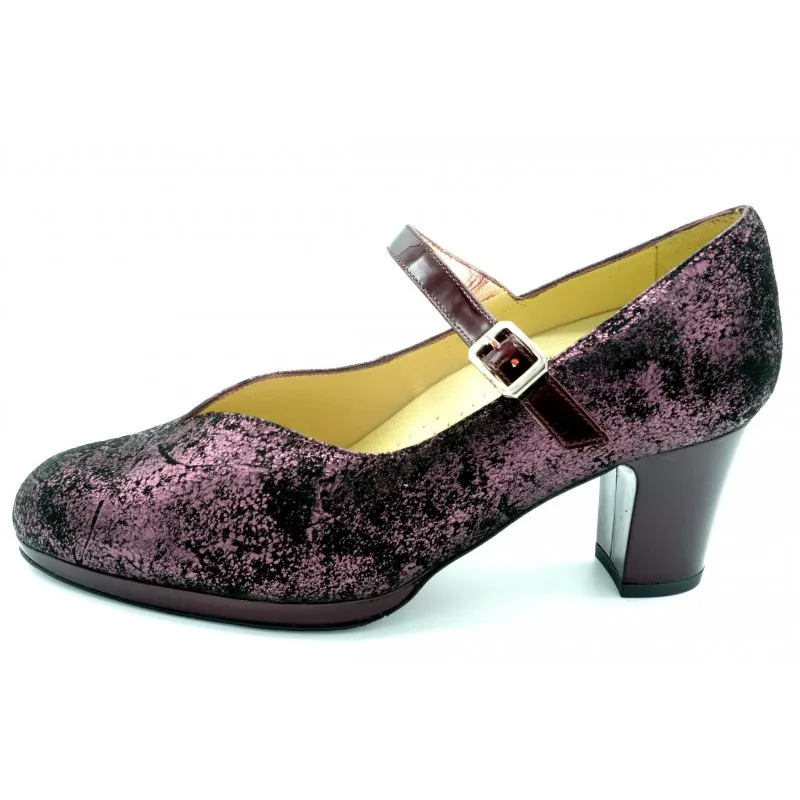 DRUCKER 25355 BURDEOS  ZAPATO DE TACóN CON PLANTILLA EXTRAíBLE