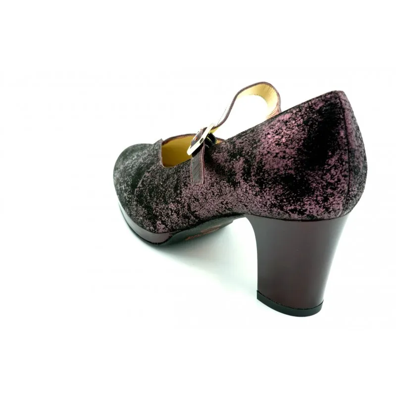 DRUCKER 25355 BURDEOS  ZAPATO DE TACóN CON PLANTILLA EXTRAíBLE