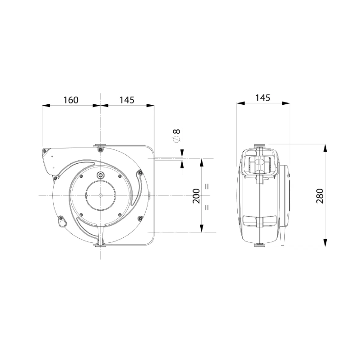 ENROLLADOR DE CABLE INDUSTRIAL 10 + 1,5M 3G X 1,5MM