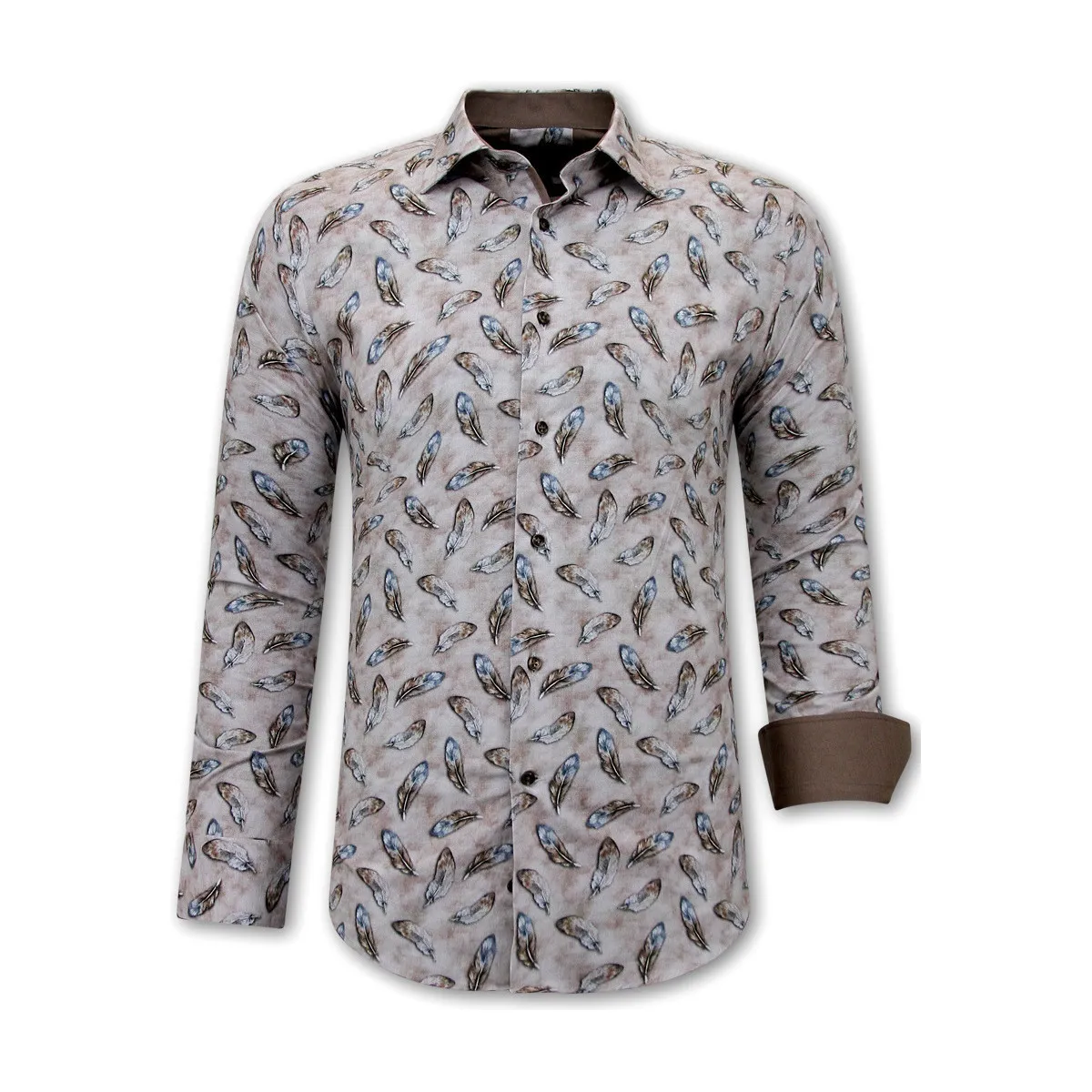 Estampado Plumas De Pájaro Hombre
