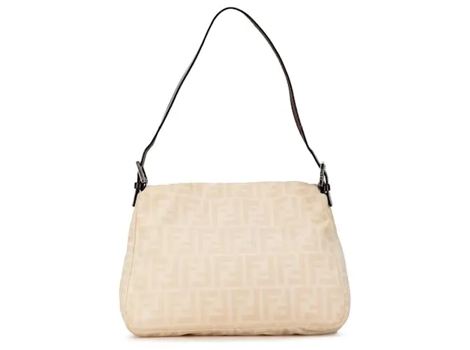 Fendi Marrón Lona Zucca Mamma Forever Castaño Beige 