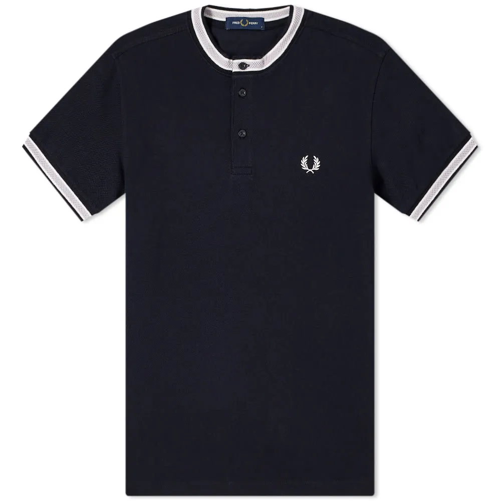 Fred Perry Textured Tipped Henley Polo