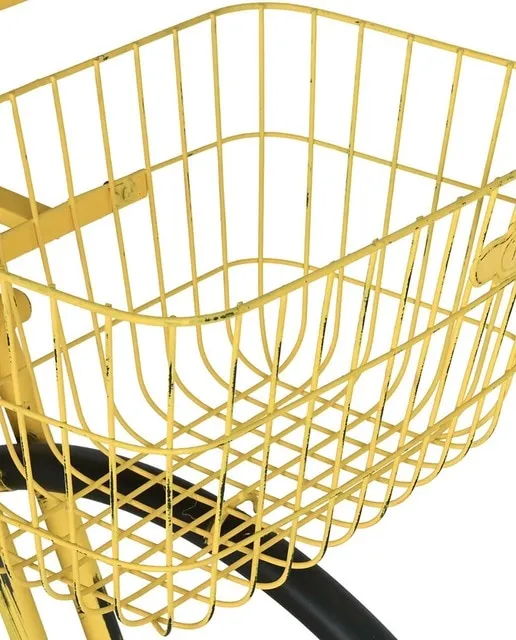Fíjalo Cónsola metal madera 160 x 40 x 88 bicicleta amarillo
