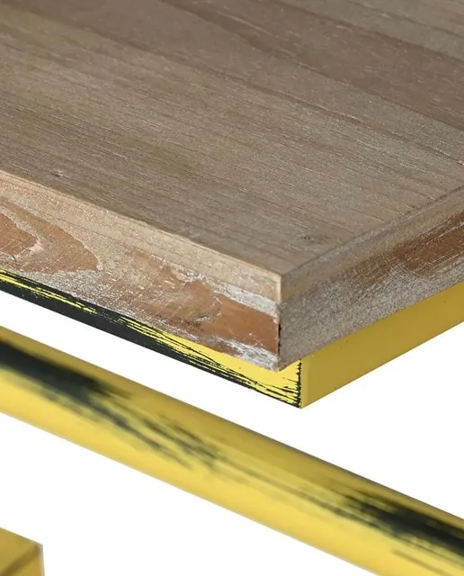 Fíjalo Cónsola metal madera 160 x 40 x 88 bicicleta amarillo