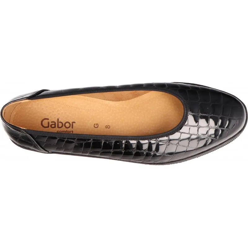 Gabor  Zahide Alligator Black