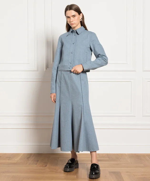 Gabriela Hearst Amy's blue skirt