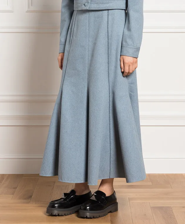 Gabriela Hearst Amy's blue skirt