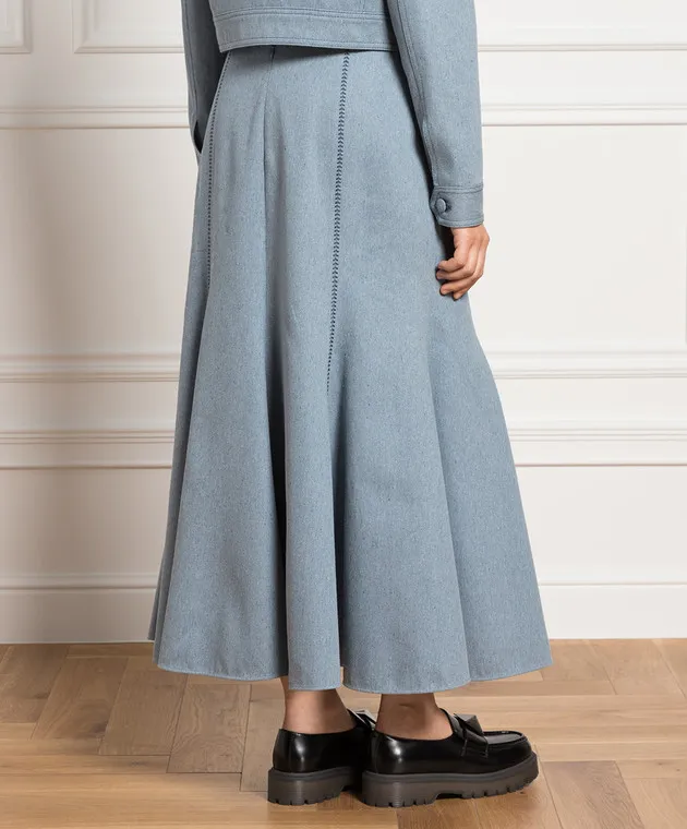 Gabriela Hearst Amy's blue skirt