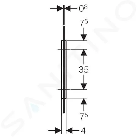 GEBERIT ACCESORIOS  MAMPARA DE SEPARACIóN PARA URINARIOS, CRISTAL MARRóN 115.211.TF.1