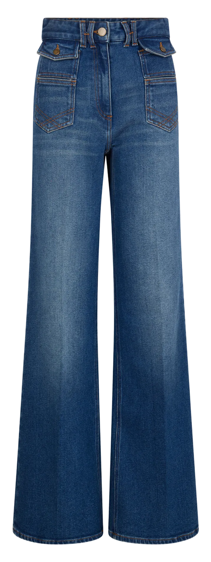 GERARD DAREL ANNA  VAQUERO FLARE DE TALLE ALTO DE MEZCLA DE ALGODóN EN AZUL