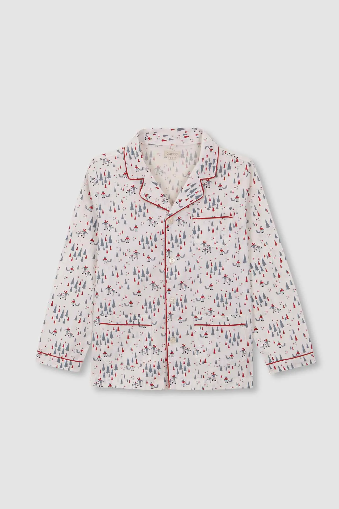 Gocco Pijama Estampado Navidad  Blanco Roto