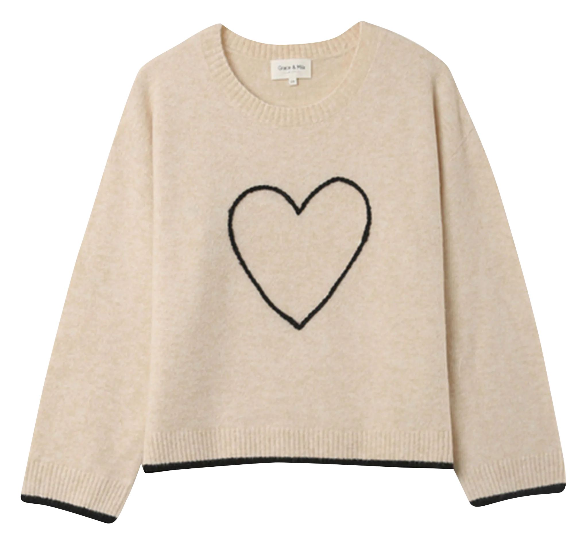 GRACE ET MILA NAMASTE  JERSEY CON CUELLO REDONDO EN BEIGE