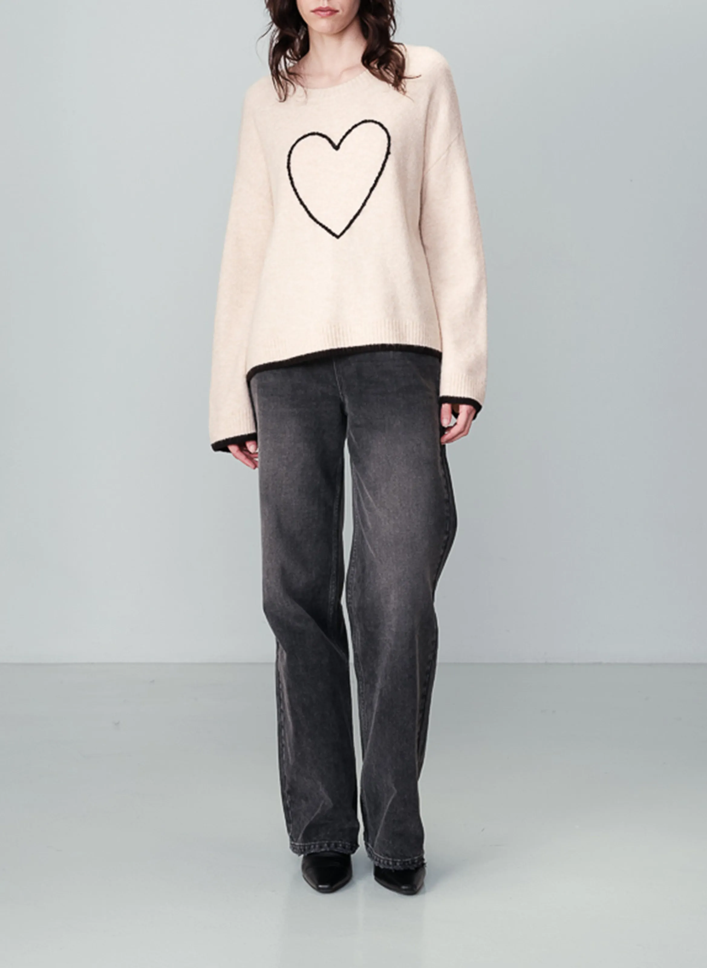 GRACE ET MILA NAMASTE  JERSEY CON CUELLO REDONDO EN BEIGE