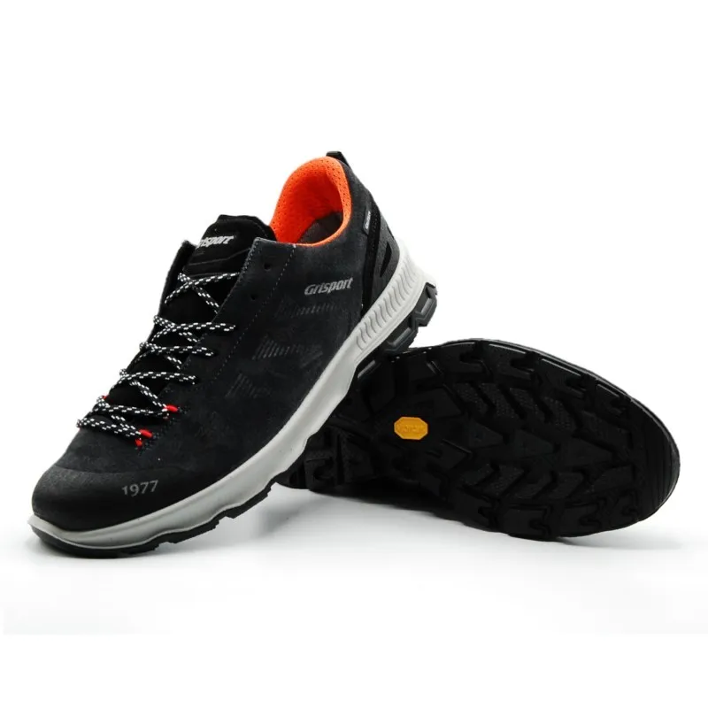 GRISPORT 14829 Negro y Gris Deportivo Casual cordones impermeable hombre