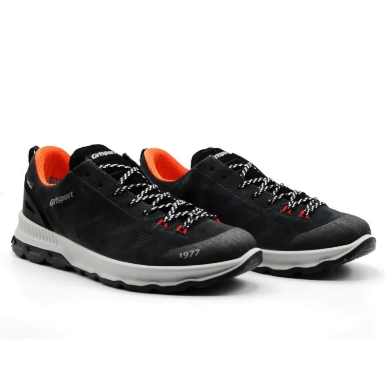 GRISPORT 14829 Negro y Gris Deportivo Casual cordones impermeable hombre