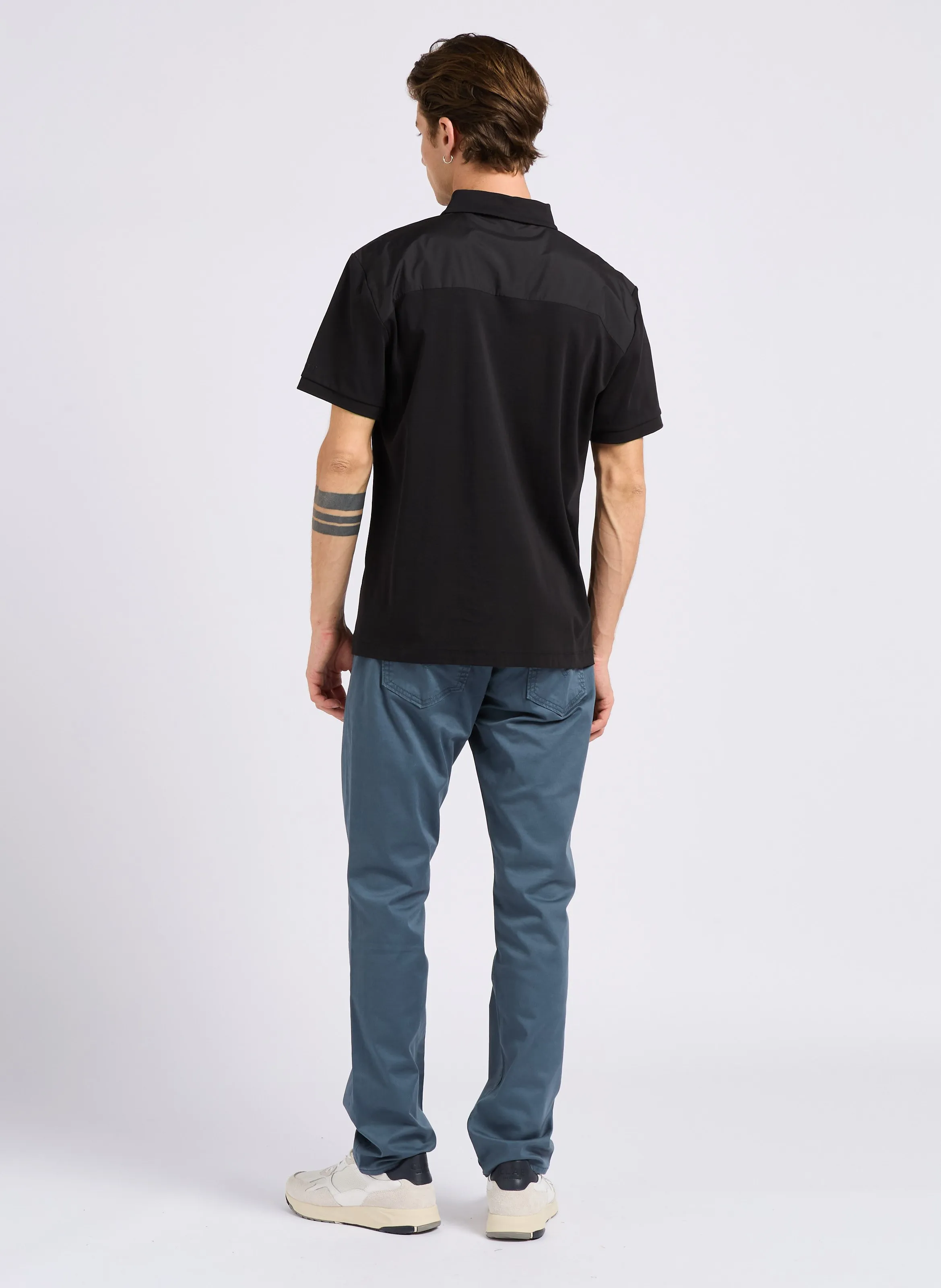 HACKETT Polo de algodón slim fit en negro