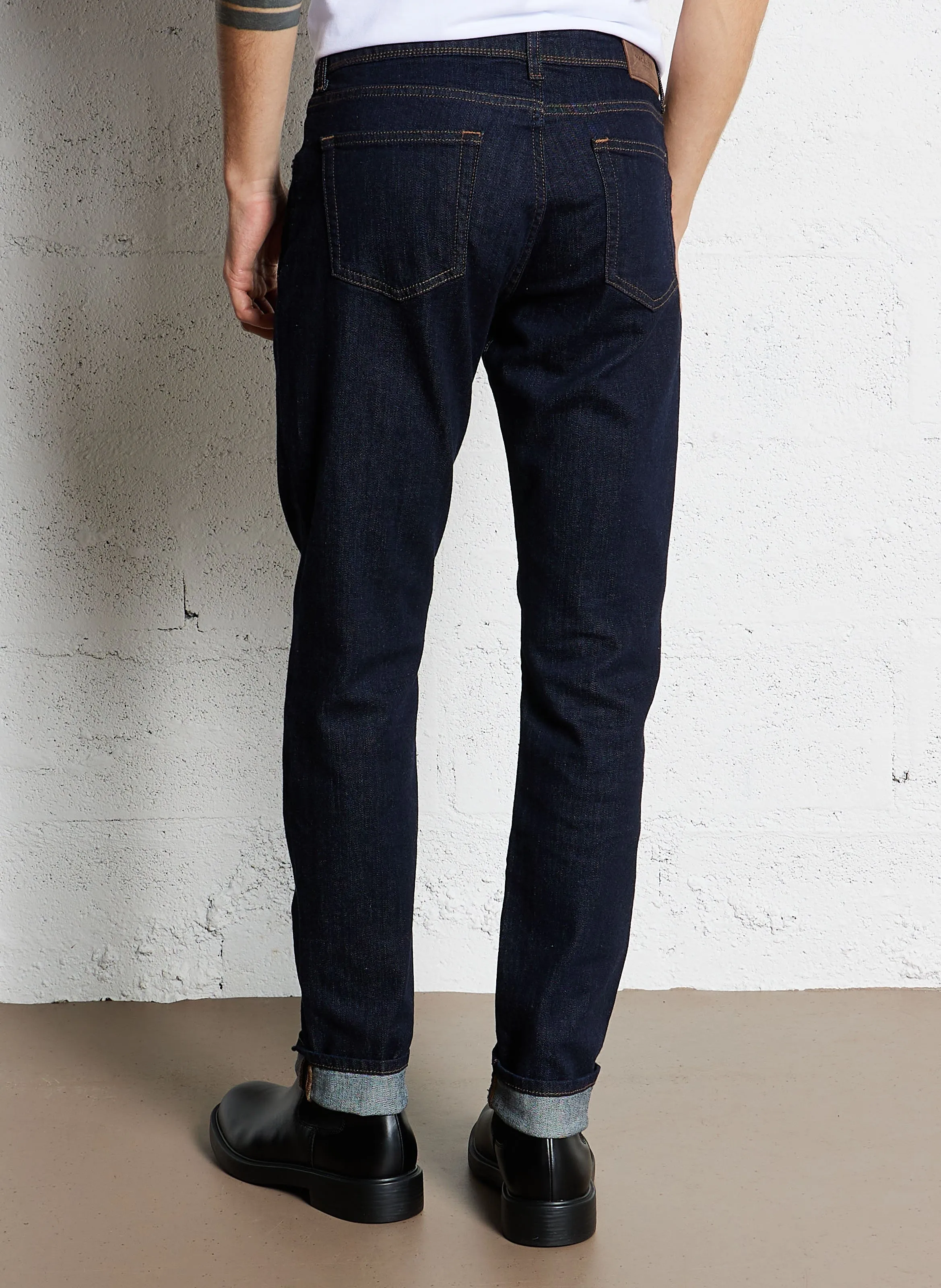 HACKETT Vaquero recto de mezcla de algodón en azul