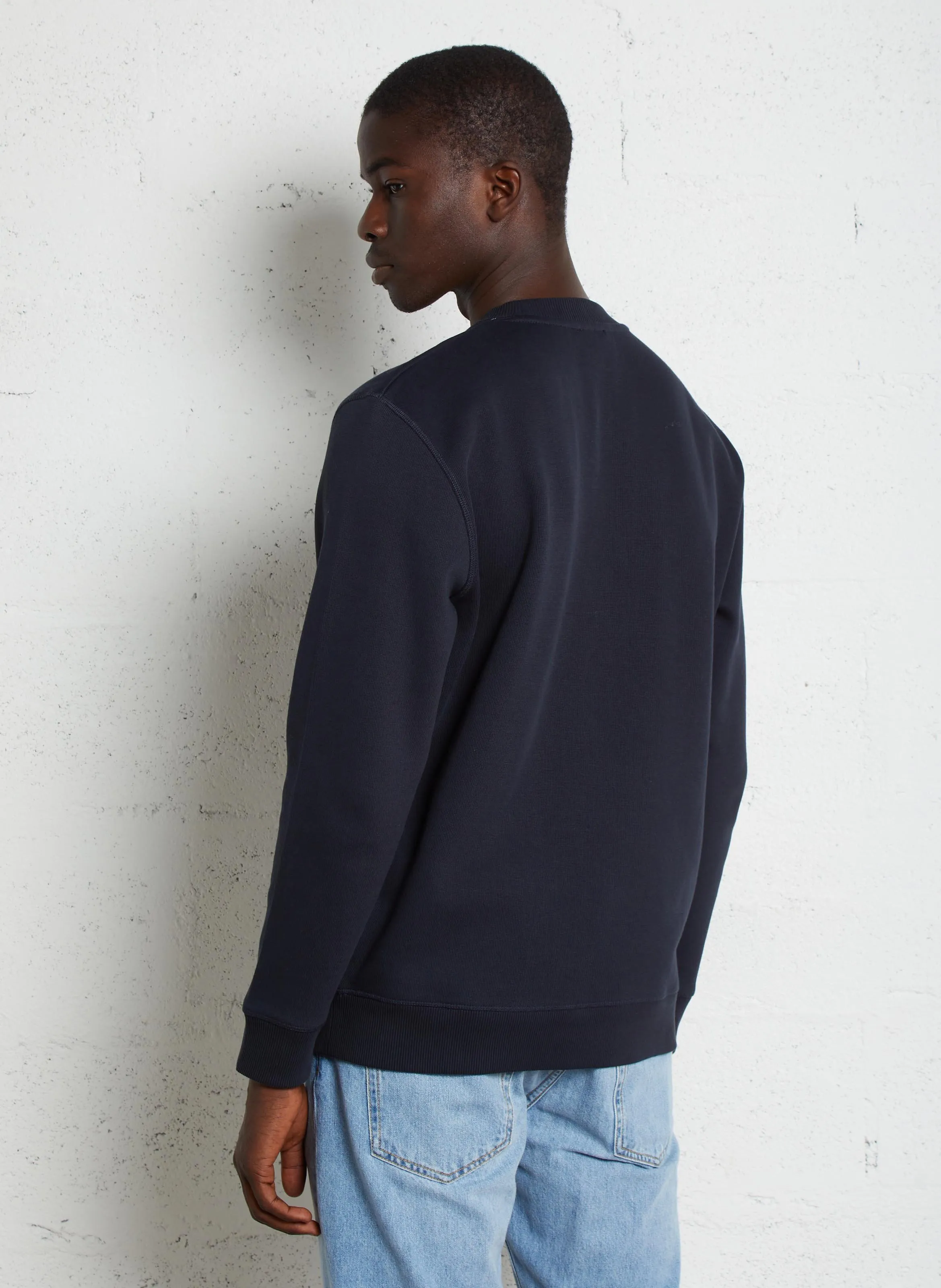 HERITAGE  SUDADERA HOLGADA DE ALGODóN BORDADA EN AZUL