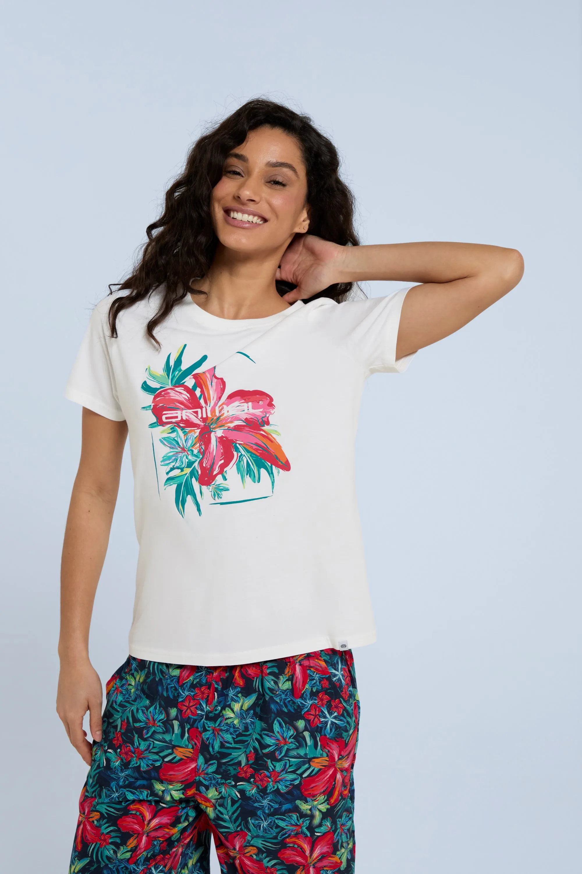 Hibiscus Carina camiseta orgánica para mujer