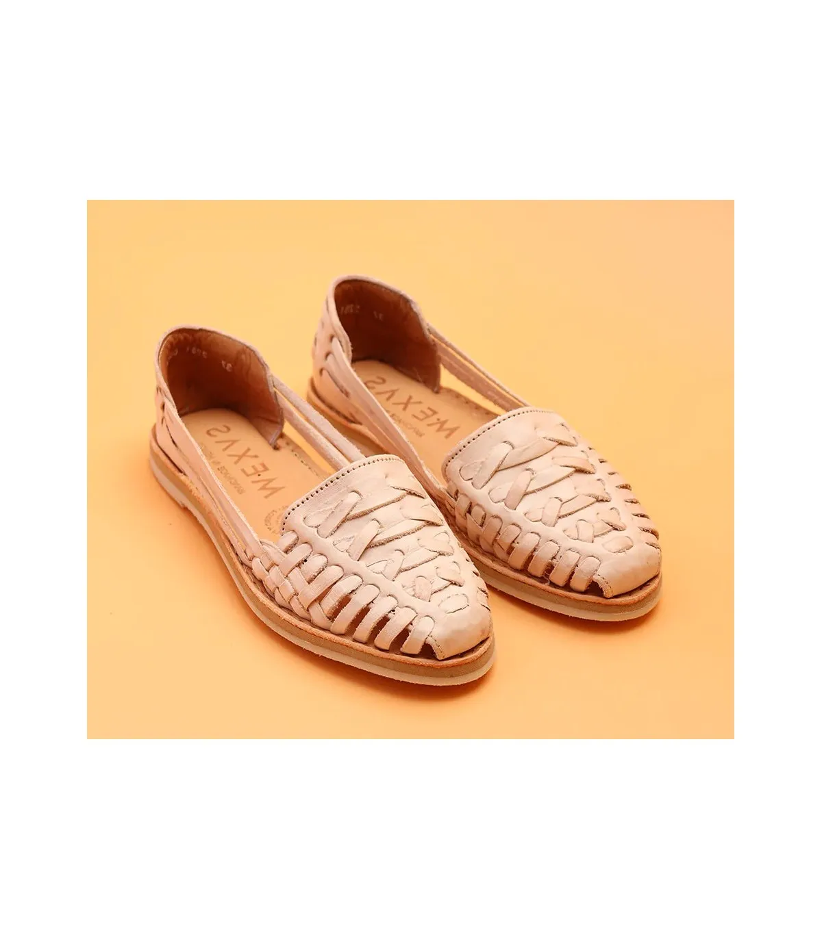 Huaraches para mujer en piel blanca
