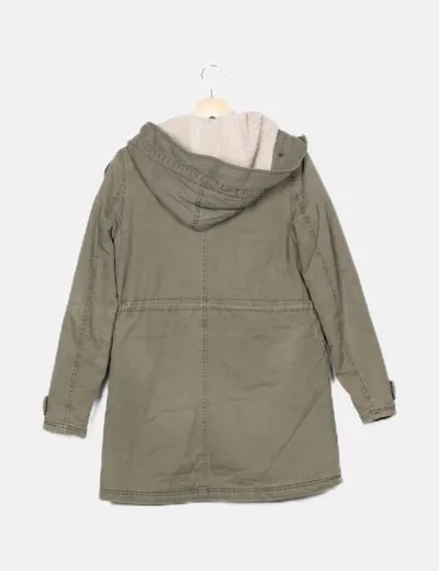 Hudson & rose Parka basica verde